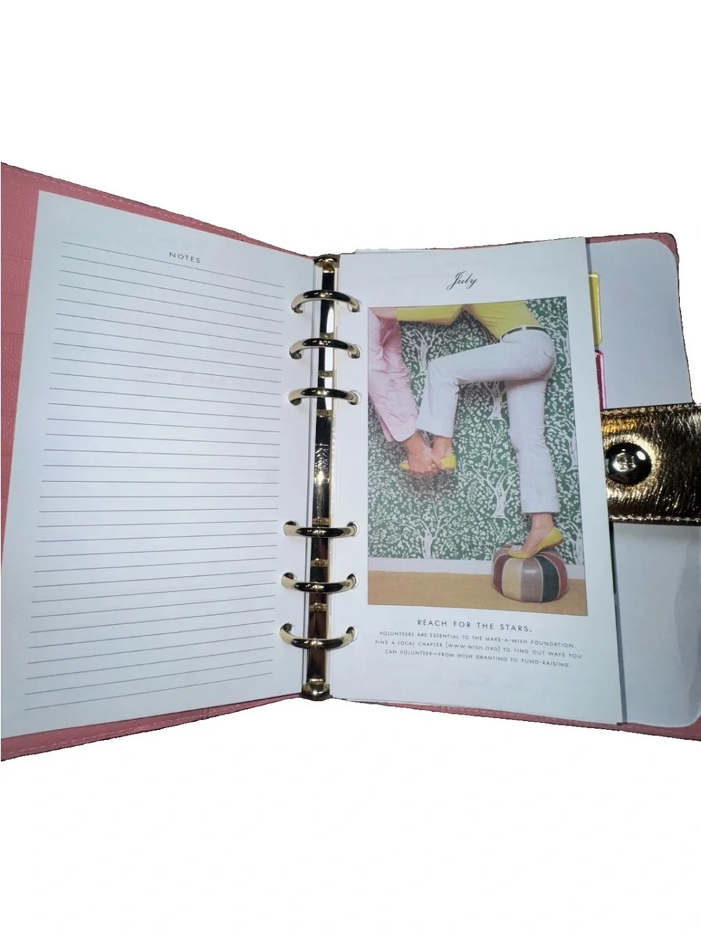 Vintage 2006 Kate Spade Debra Personal Planner Broome Street Oro Blush Organizer
